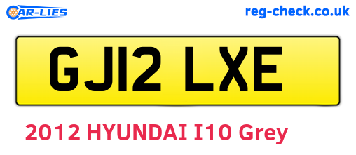 GJ12LXE are the vehicle registration plates.