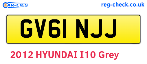 GV61NJJ are the vehicle registration plates.