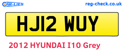 HJ12WUY are the vehicle registration plates.