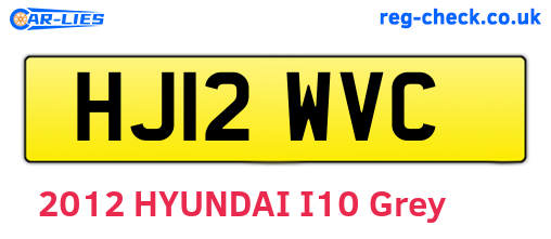 HJ12WVC are the vehicle registration plates.