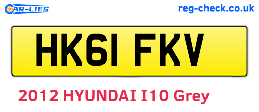HK61FKV are the vehicle registration plates.