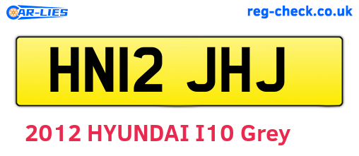 HN12JHJ are the vehicle registration plates.