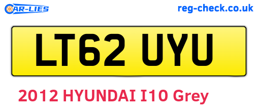 LT62UYU are the vehicle registration plates.