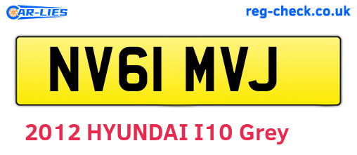 NV61MVJ are the vehicle registration plates.