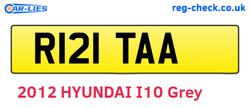 R121TAA are the vehicle registration plates.