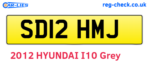 SD12HMJ are the vehicle registration plates.