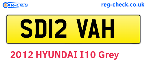 SD12VAH are the vehicle registration plates.