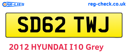 SD62TWJ are the vehicle registration plates.