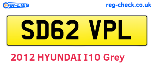 SD62VPL are the vehicle registration plates.