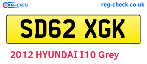 SD62XGK are the vehicle registration plates.
