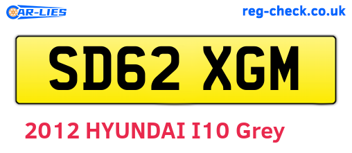 SD62XGM are the vehicle registration plates.