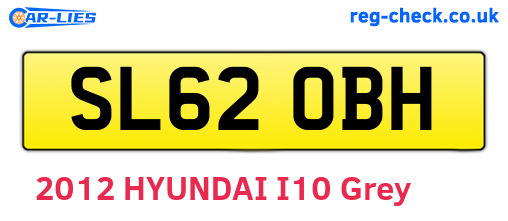 SL62OBH are the vehicle registration plates.