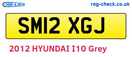 SM12XGJ are the vehicle registration plates.