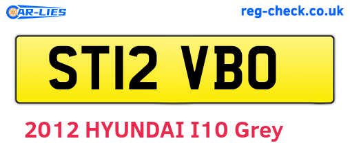 ST12VBO are the vehicle registration plates.