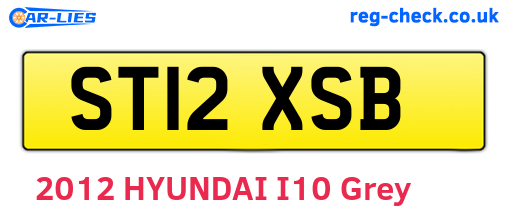 ST12XSB are the vehicle registration plates.