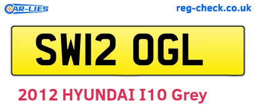 SW12OGL are the vehicle registration plates.