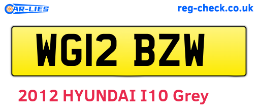 WG12BZW are the vehicle registration plates.