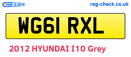 WG61RXL are the vehicle registration plates.