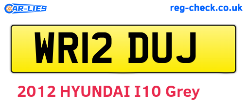 WR12DUJ are the vehicle registration plates.