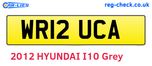 WR12UCA are the vehicle registration plates.