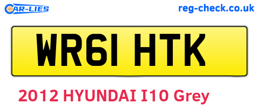 WR61HTK are the vehicle registration plates.
