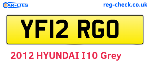 YF12RGO are the vehicle registration plates.