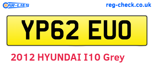 YP62EUO are the vehicle registration plates.