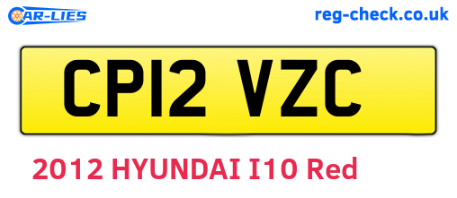 CP12VZC are the vehicle registration plates.