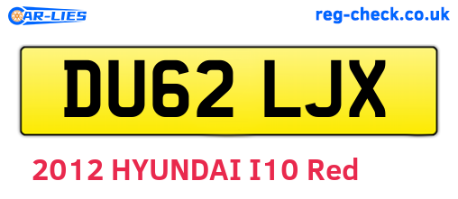DU62LJX are the vehicle registration plates.