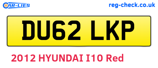 DU62LKP are the vehicle registration plates.