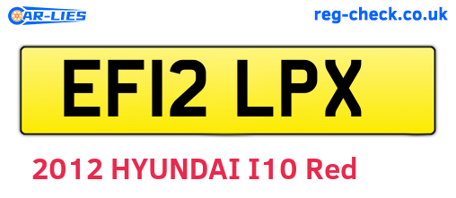 EF12LPX are the vehicle registration plates.