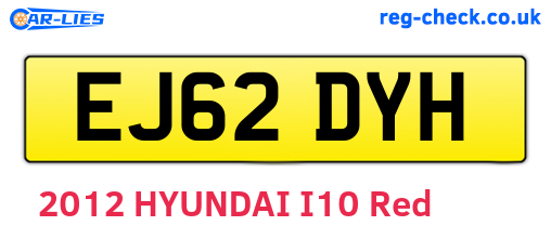 EJ62DYH are the vehicle registration plates.