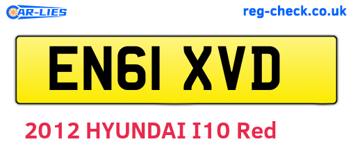 EN61XVD are the vehicle registration plates.