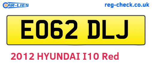 EO62DLJ are the vehicle registration plates.