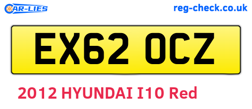 EX62OCZ are the vehicle registration plates.