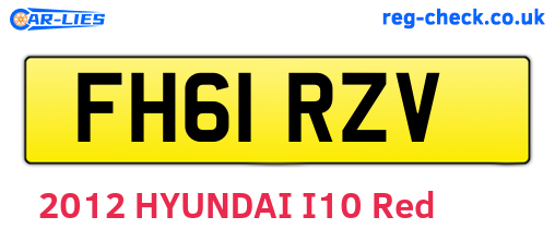 FH61RZV are the vehicle registration plates.