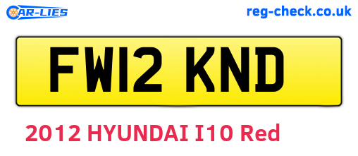 FW12KND are the vehicle registration plates.