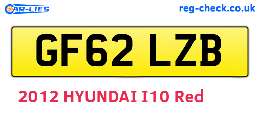 GF62LZB are the vehicle registration plates.
