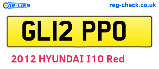 GL12PPO are the vehicle registration plates.