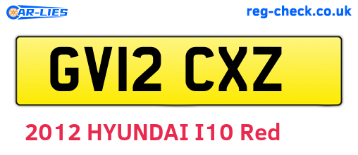 GV12CXZ are the vehicle registration plates.