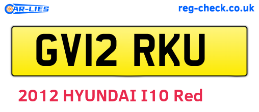 GV12RKU are the vehicle registration plates.