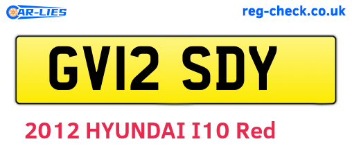 GV12SDY are the vehicle registration plates.