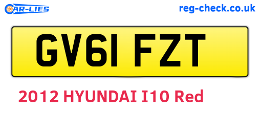 GV61FZT are the vehicle registration plates.