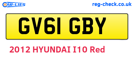 GV61GBY are the vehicle registration plates.