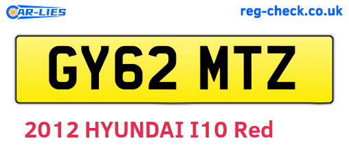 GY62MTZ are the vehicle registration plates.