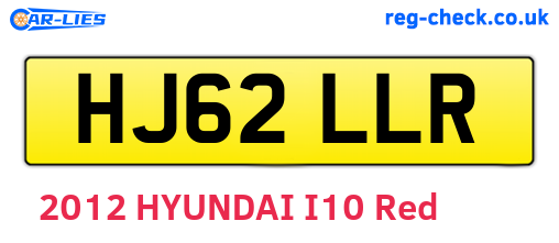HJ62LLR are the vehicle registration plates.
