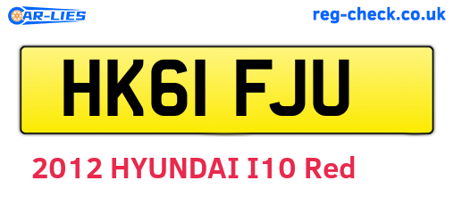 HK61FJU are the vehicle registration plates.