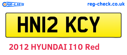HN12KCY are the vehicle registration plates.