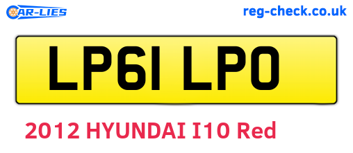 LP61LPO are the vehicle registration plates.