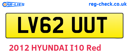 LV62UUT are the vehicle registration plates.